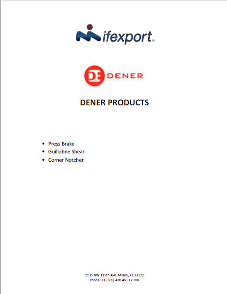 Dener Products Catalog